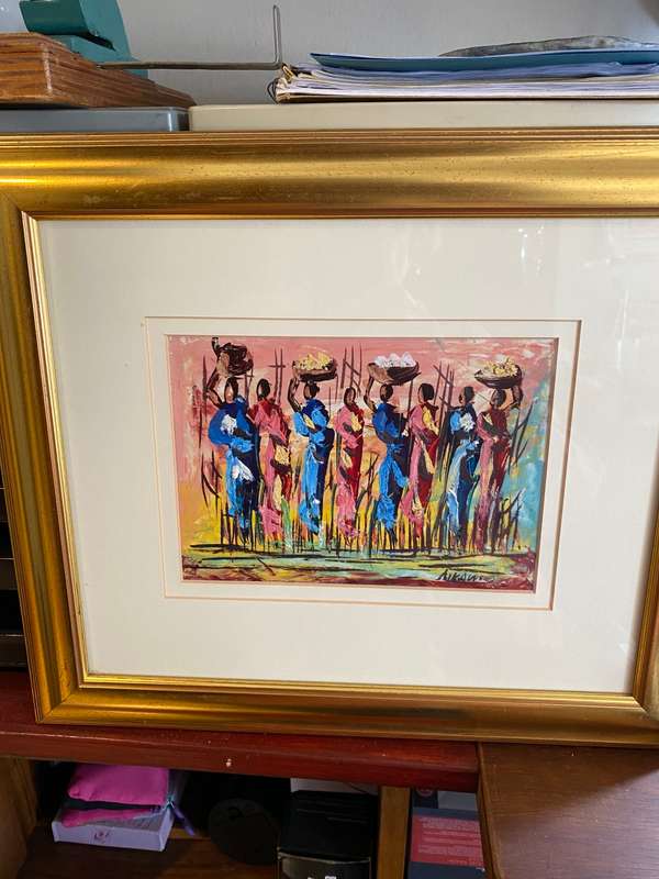 Original painting of colourful ladies